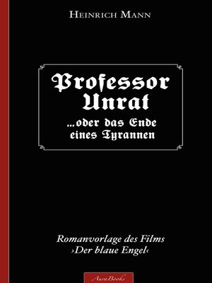 cover image of Heinrich Mann--Professor Unrat